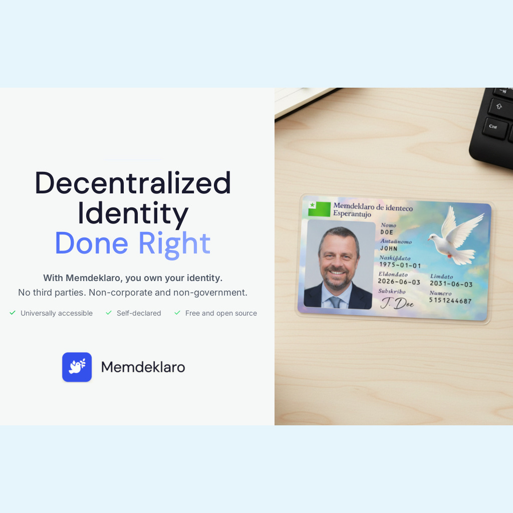 Memdeklaro - Self-sovereign decentralized identity